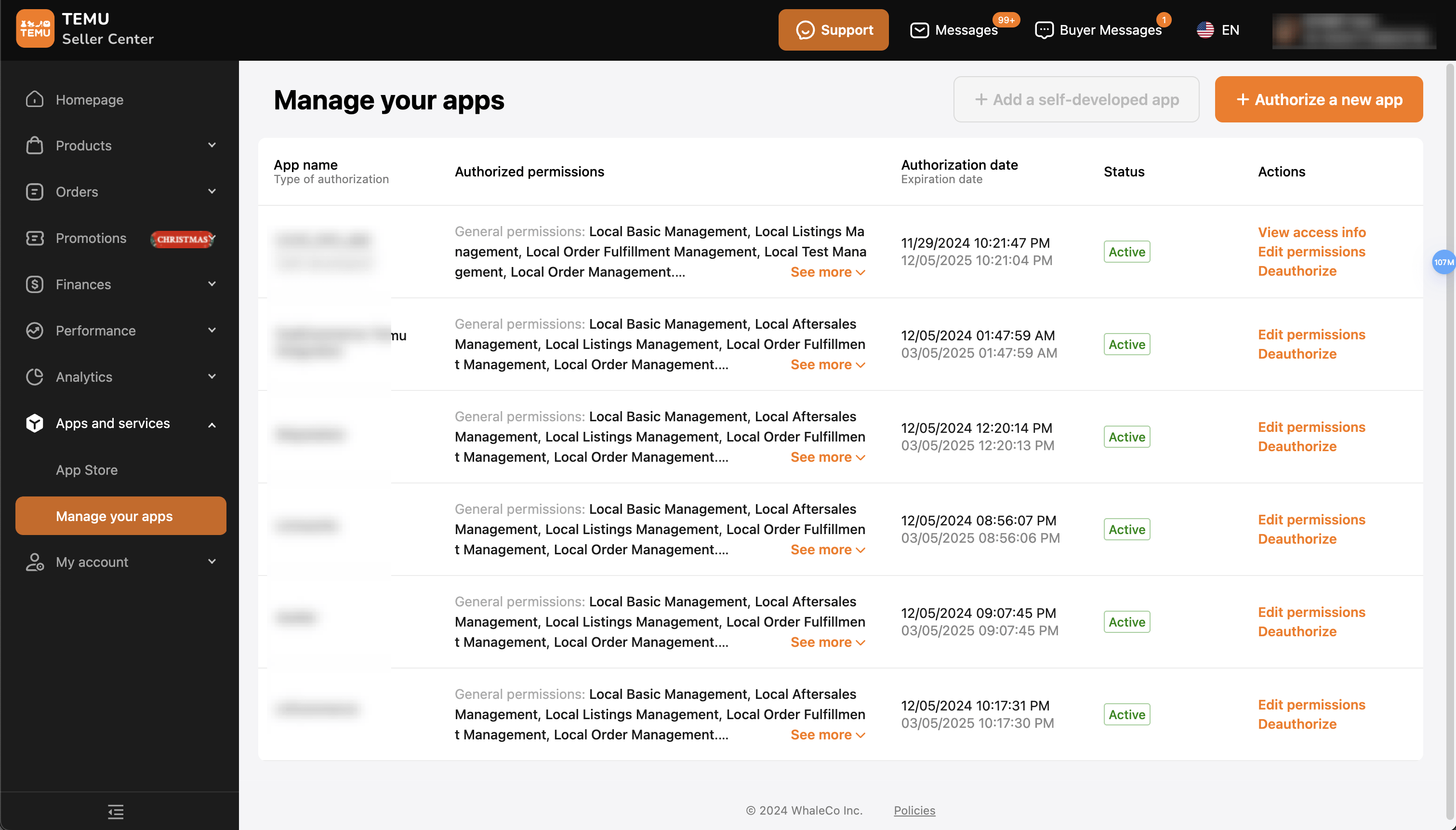 Click on Authorize a new app , which will display a list of available ...