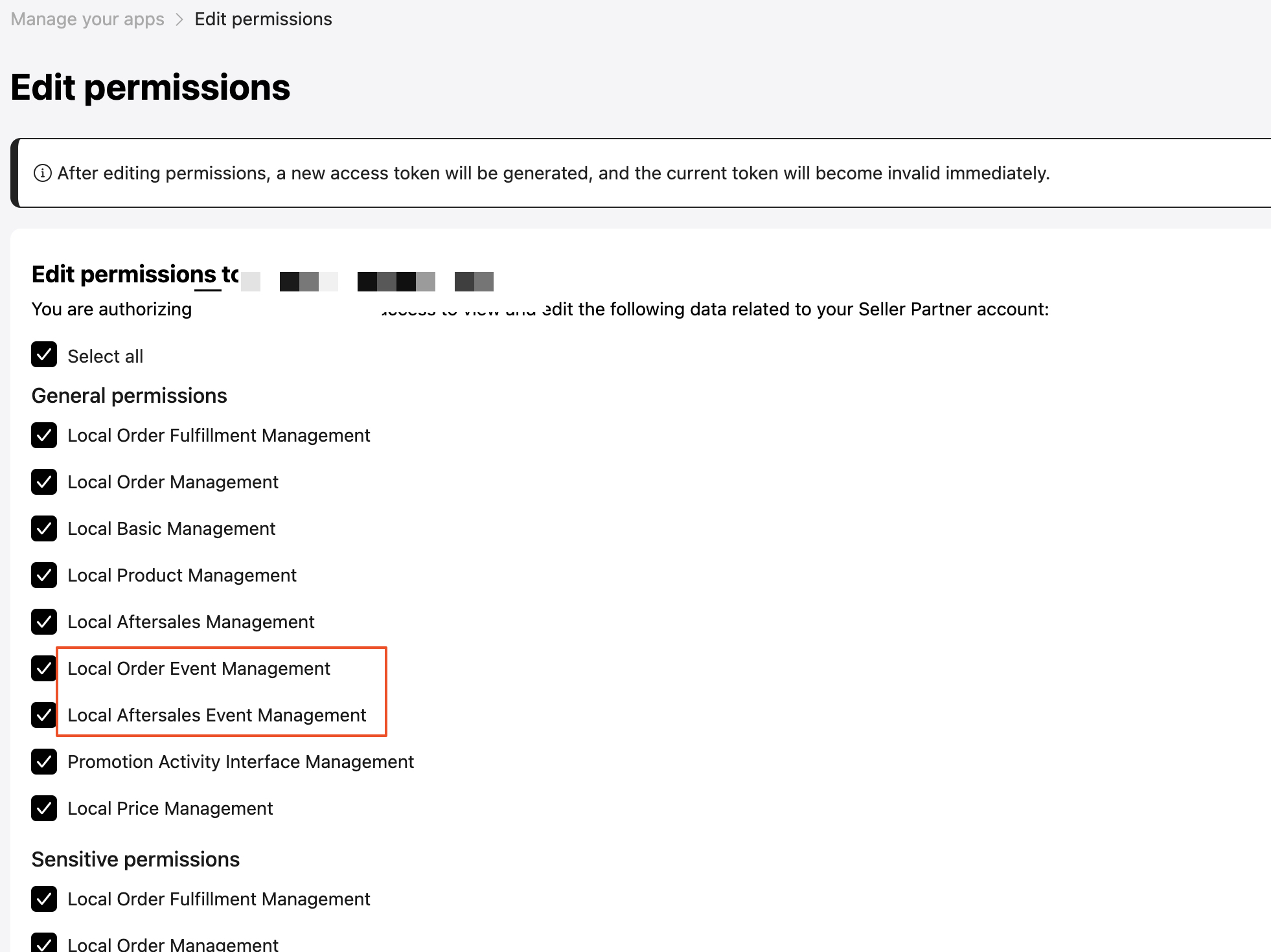 Step 4: Subscribe to Events for Sellers